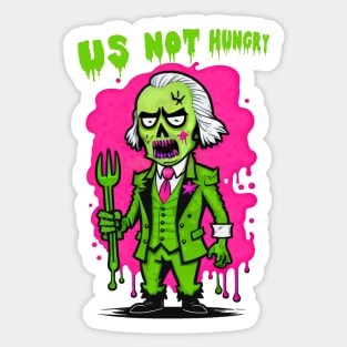 US not hungry Sticker